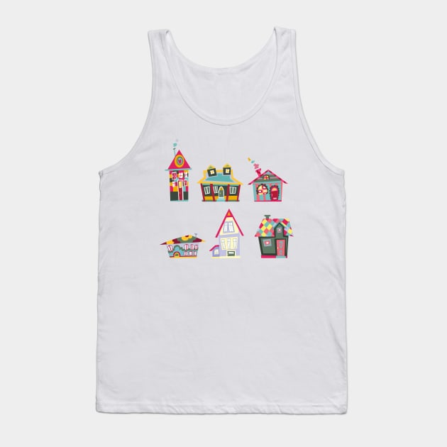 Decorative Houses Tank Top by DigiToonsTreasures